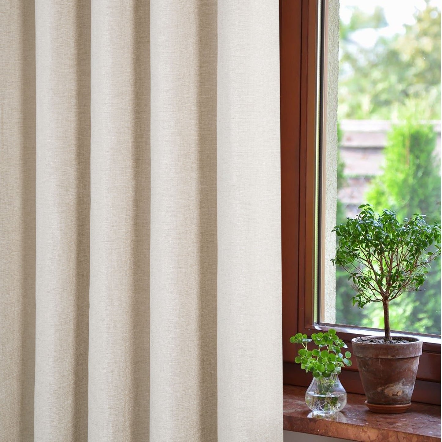 Amberley Natural Thermal Eyelet Curtains