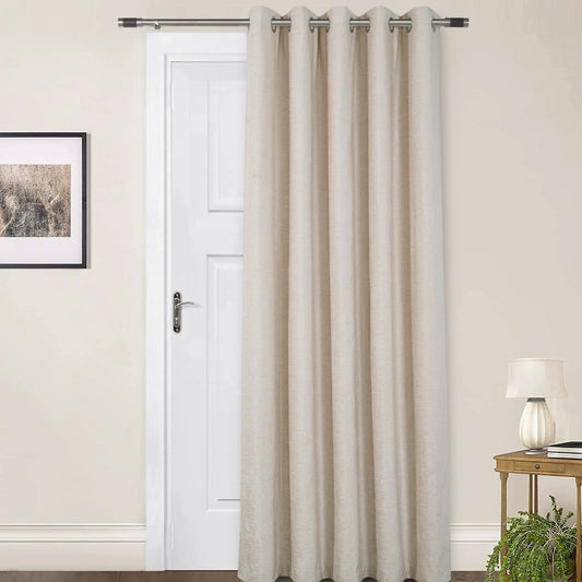 Amberley Natural Chenille Thermal Door Curtain