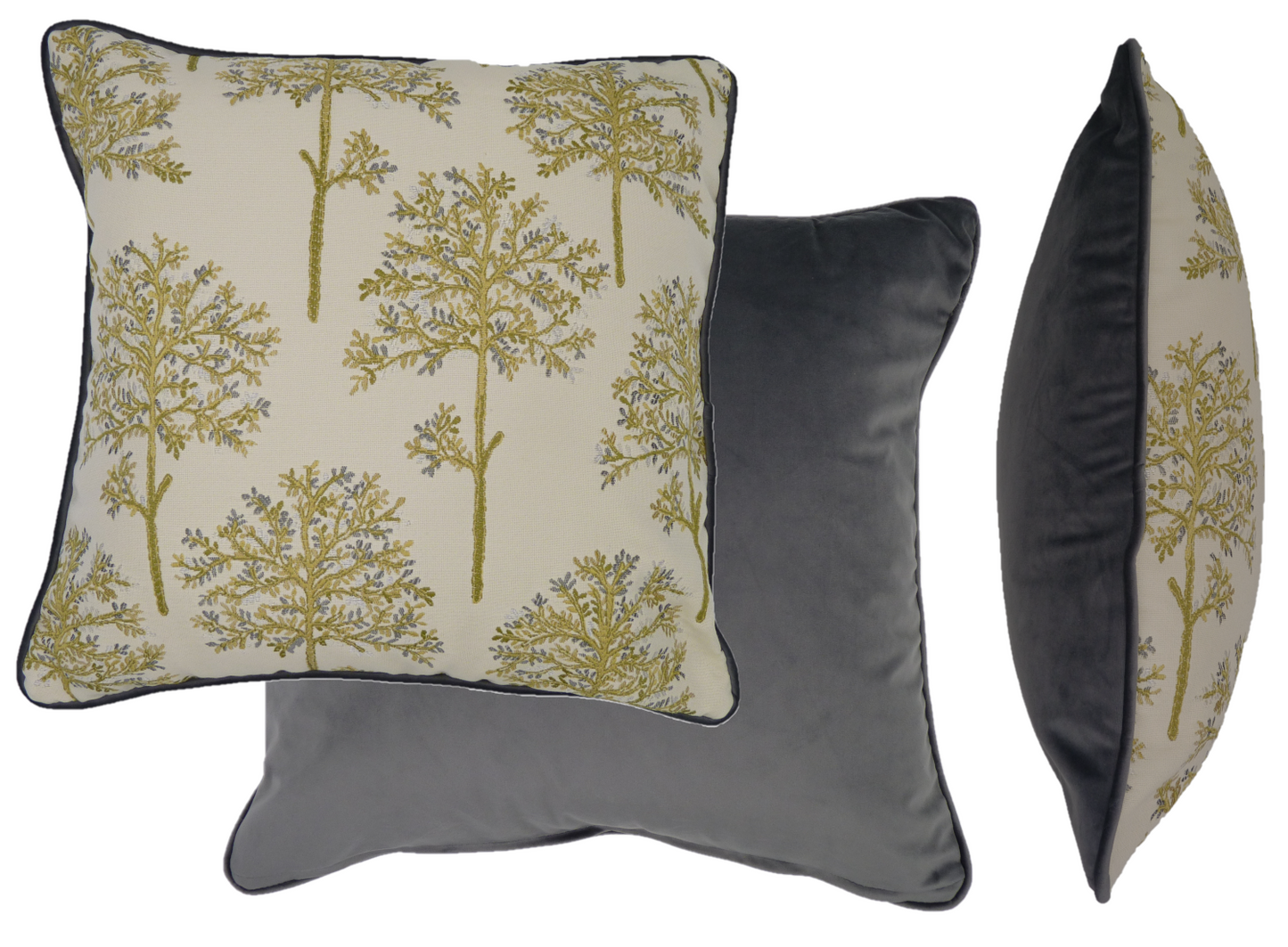 Amersham Grey Blossom Cushion Cover (45cm x 45cm)