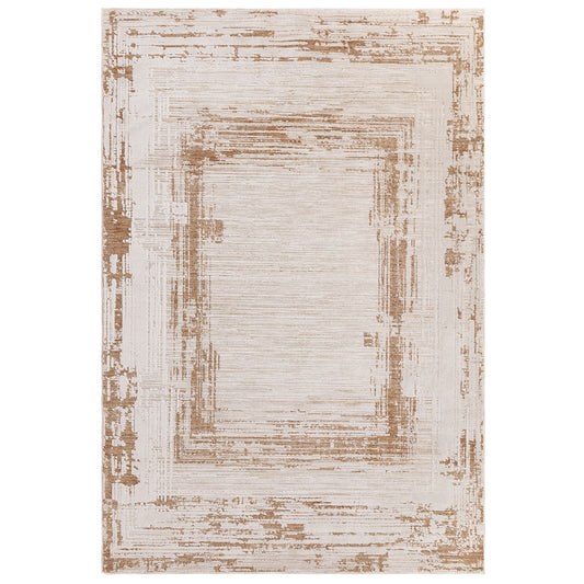 Anders AN05 Boho Abstract Border Natural Rug