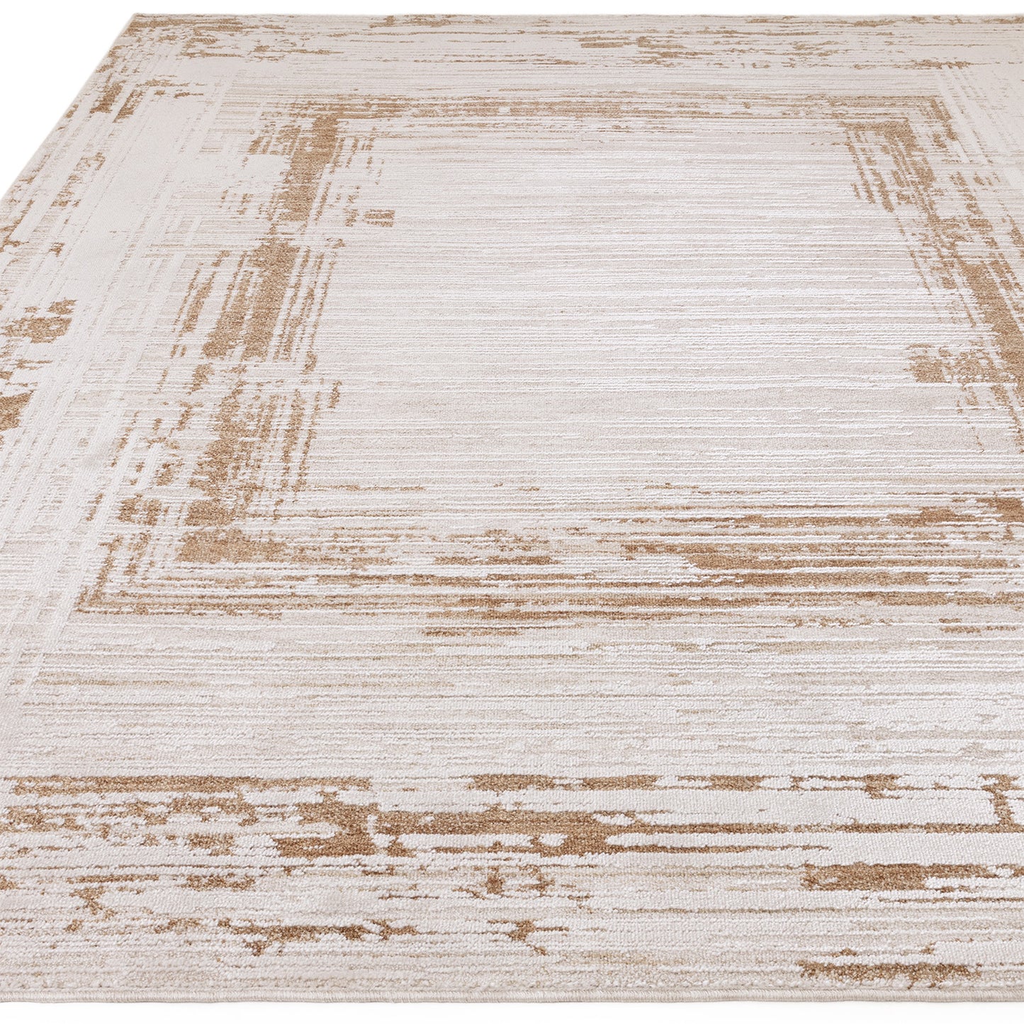 Anders AN05 Boho Abstract Border Natural Rug
