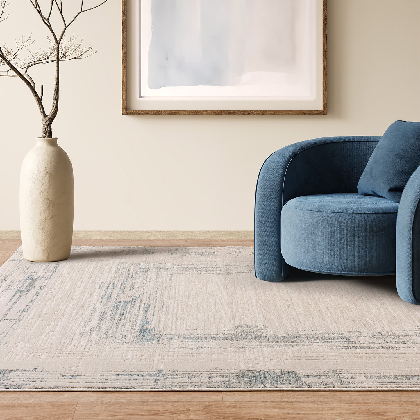 Anders AN07 Abstract Blue Rug