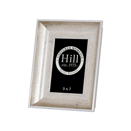 Antique Silver Crackled Effect Photo Frame (5"x 7")