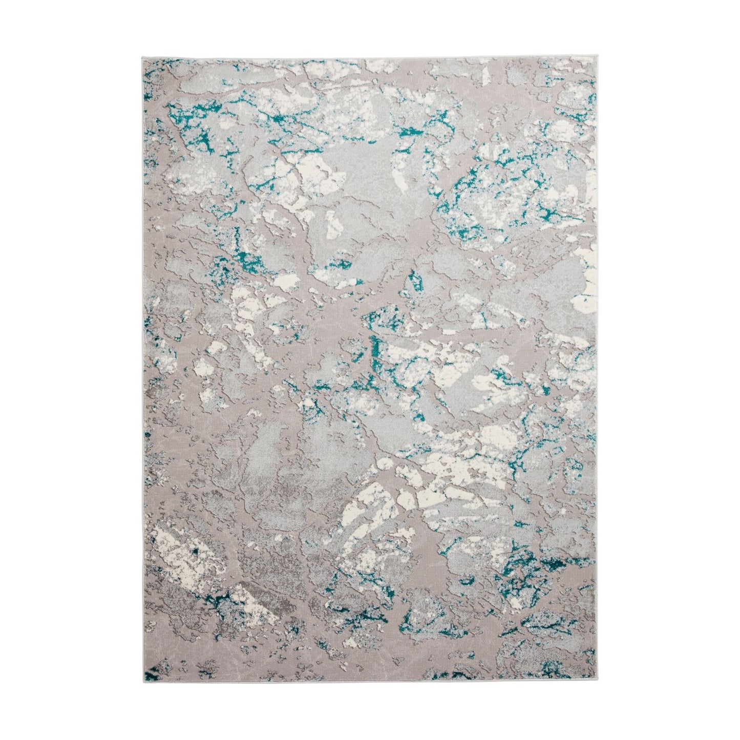 Apollo 2677 Grey and Green Modern Abstract Rug