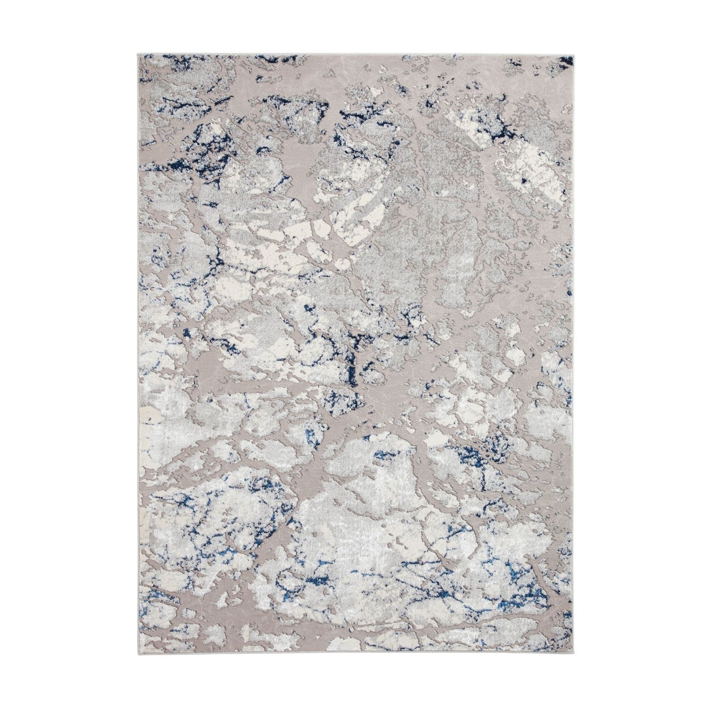 Apollo 2677 Grey and Navy Modern Abstract Rug