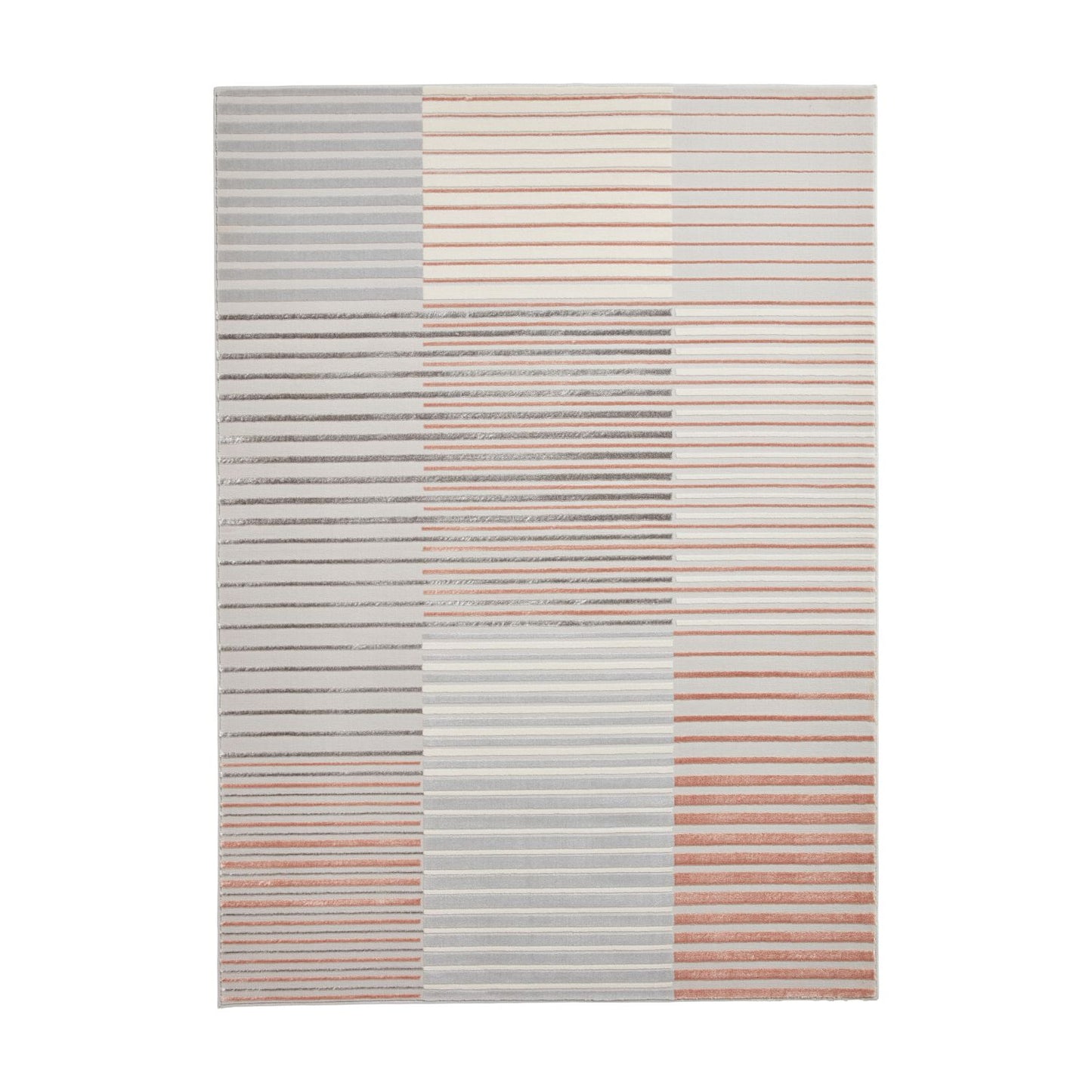 Apollo 2681 Grey and Rose Modern Linear Rug