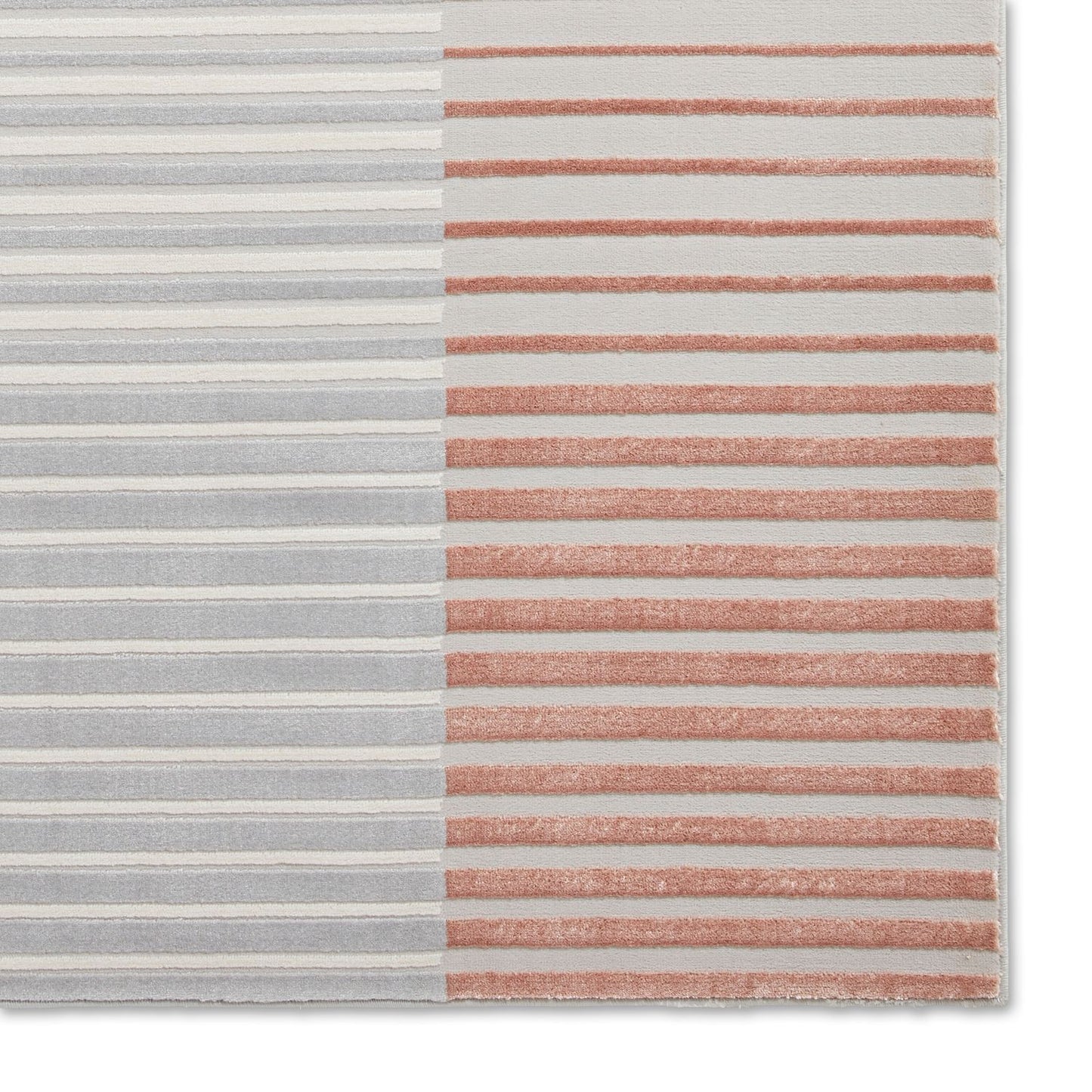 Apollo 2681 Grey and Rose Modern Linear Rug