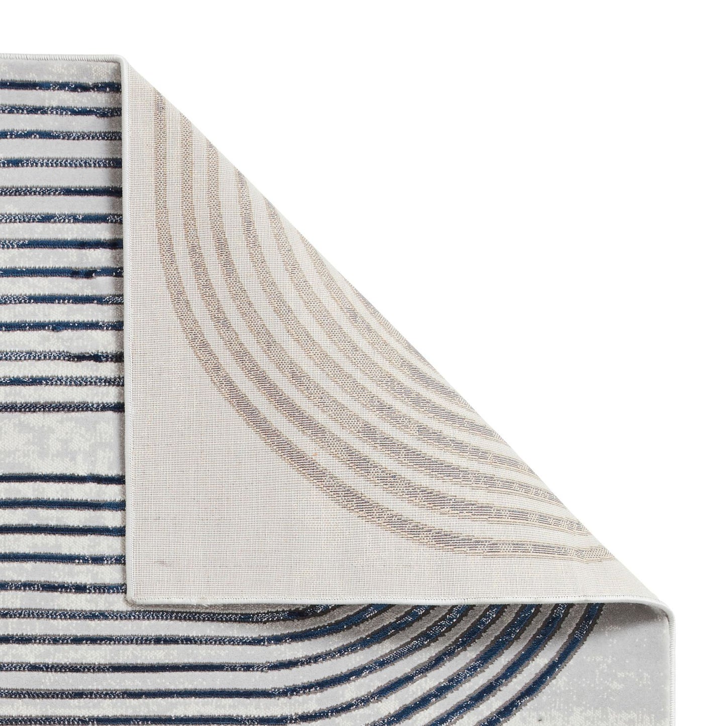 Apollo 2683 Grey and Navy Modern Linear Rug