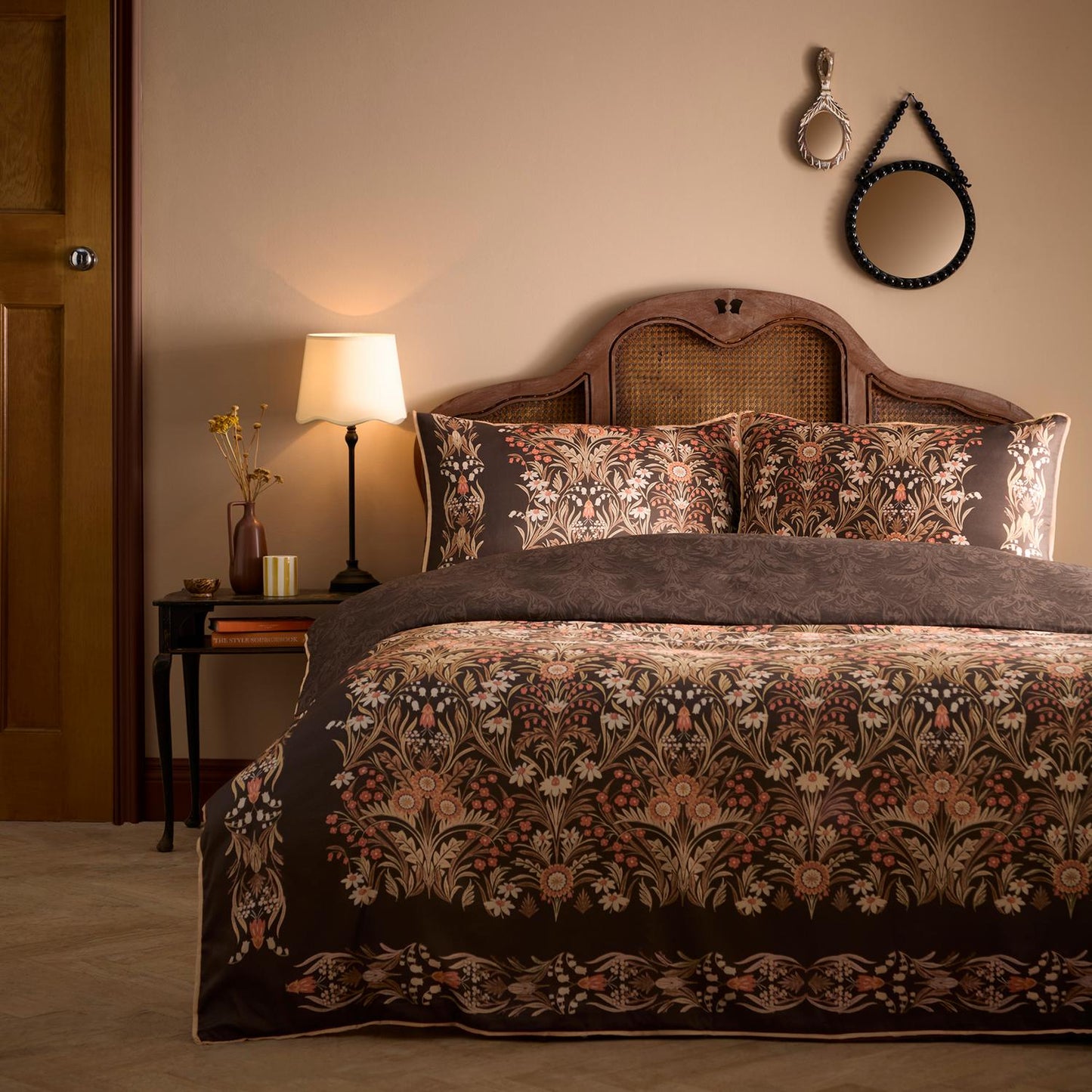 Audrey Spice Reversible Cotton Sateen Duvet Set