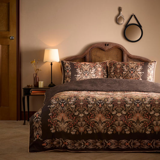 Audrey Spice Reversible Cotton Sateen Duvet Set