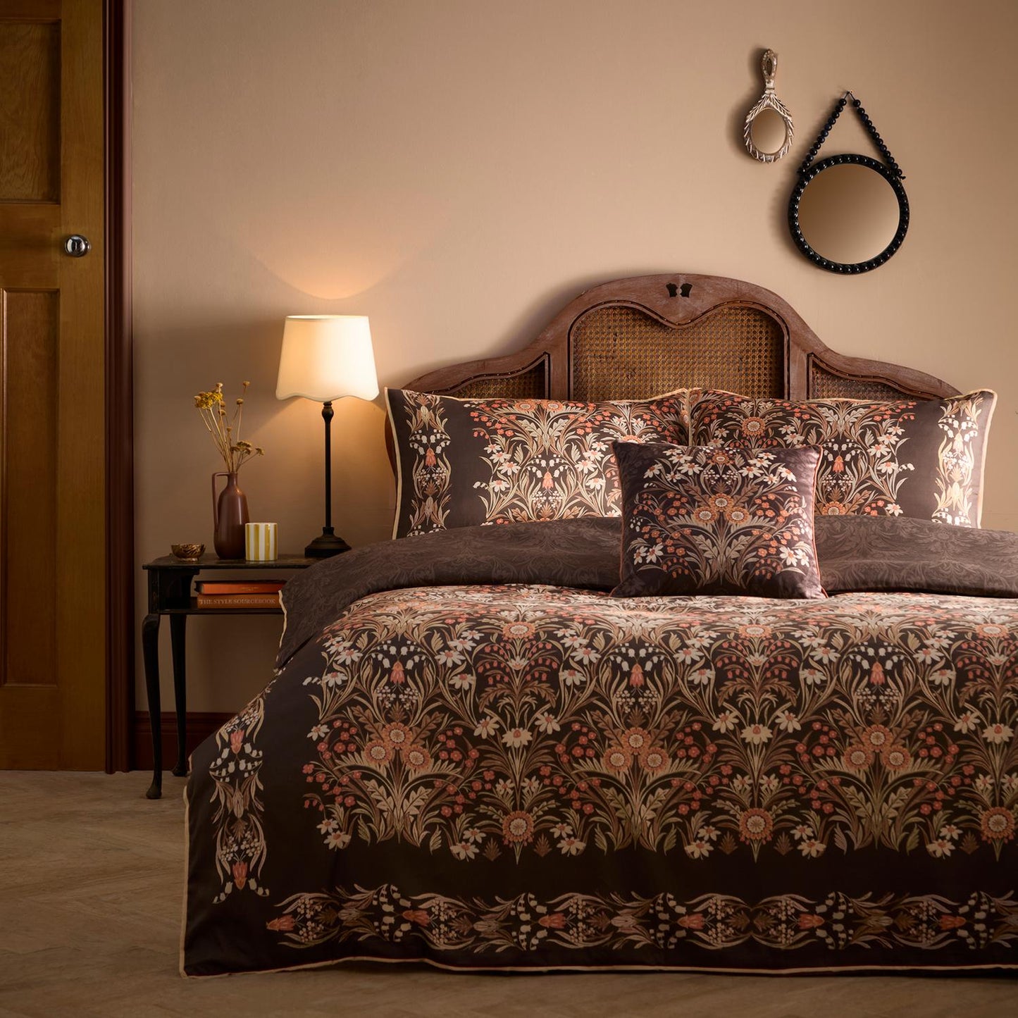 Audrey Spice Reversible Cotton Sateen Duvet Set