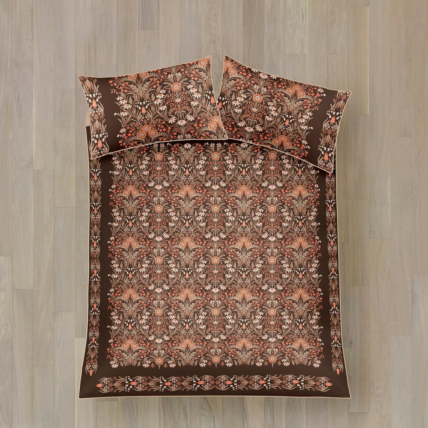 Audrey Spice Reversible Cotton Sateen Duvet Set