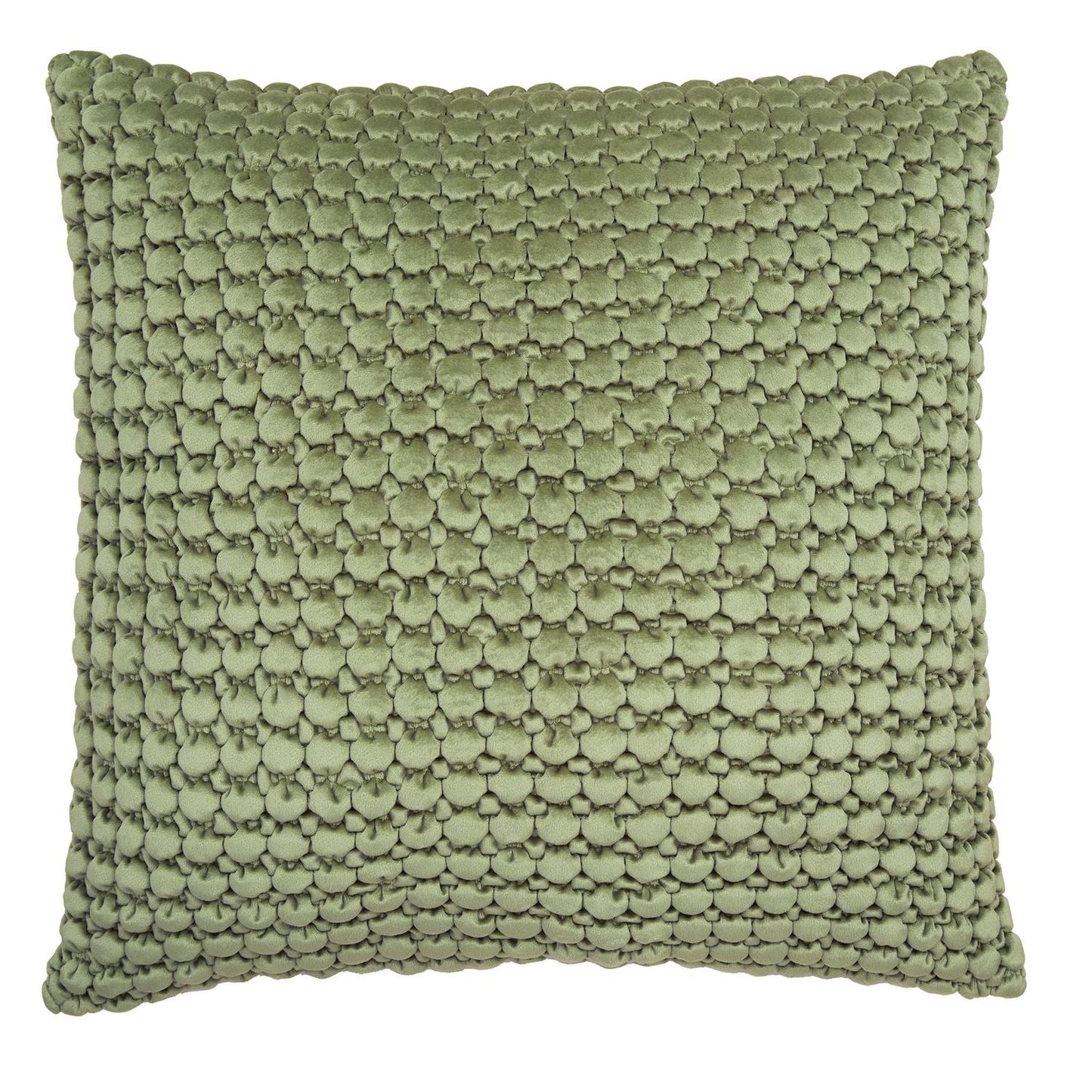Bobble Olive Large Velvet Cushion (55cm x 55cm)