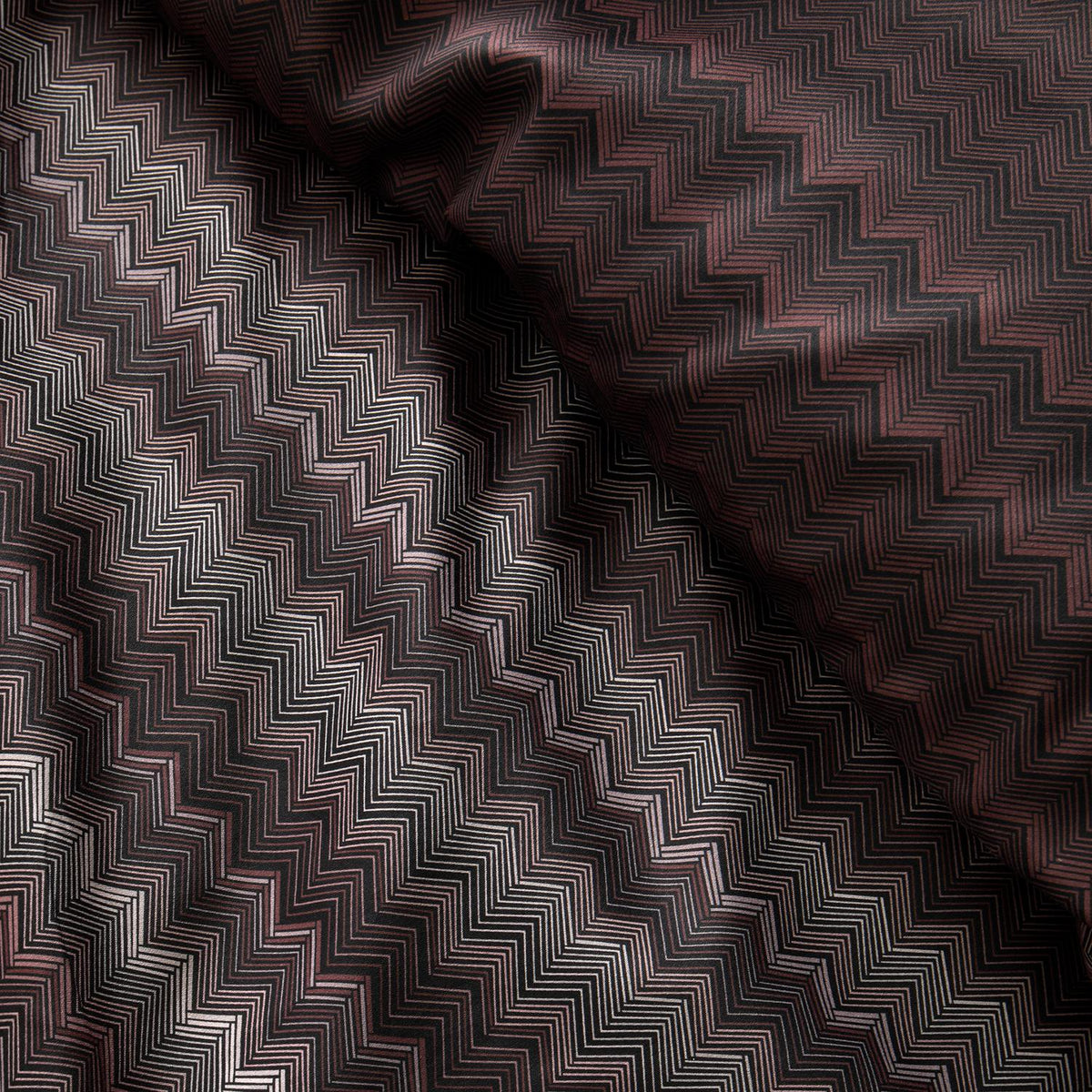 Chevron Cotton Stripe Chocolate 100% Cotton Duvet Set