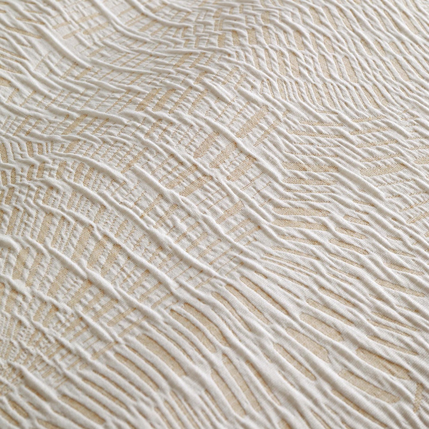 Fossil Natural Textured Jacquard Duvet Set