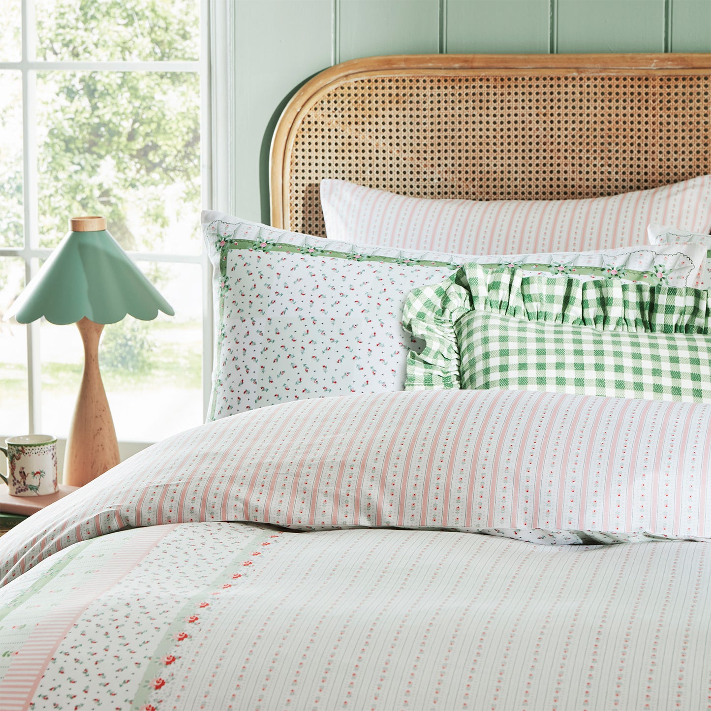 Cath Kidston Archive Book Pistachio 180TC Cotton Duvet Set