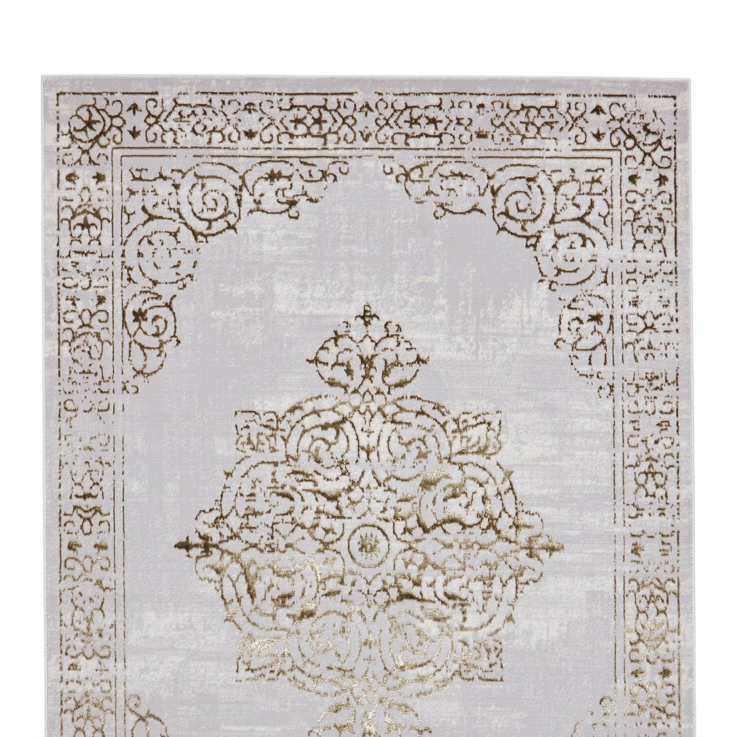 Artemis B9076A Gold and Silver Vintage Rug