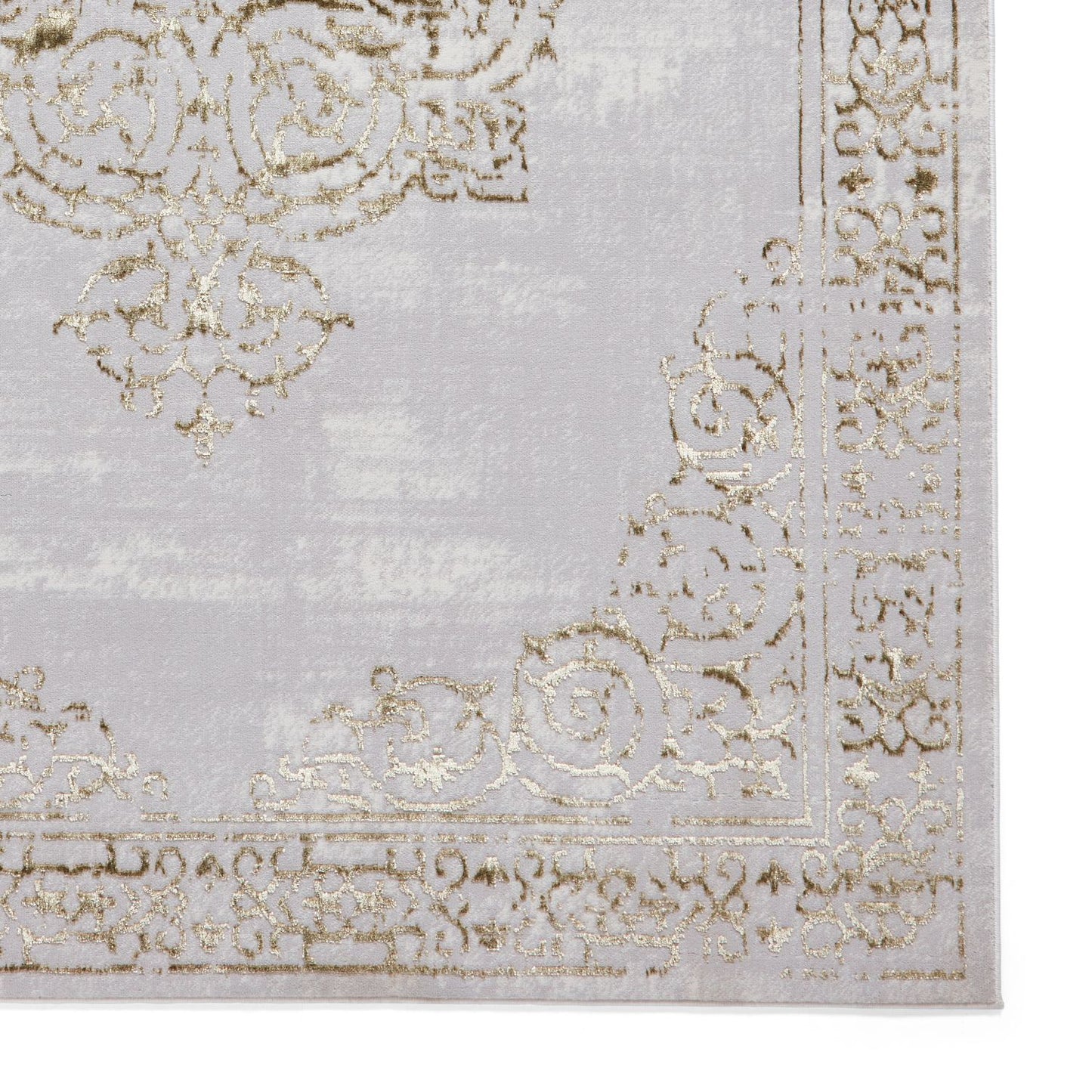 Artemis B9076A Gold and Silver Vintage Rug