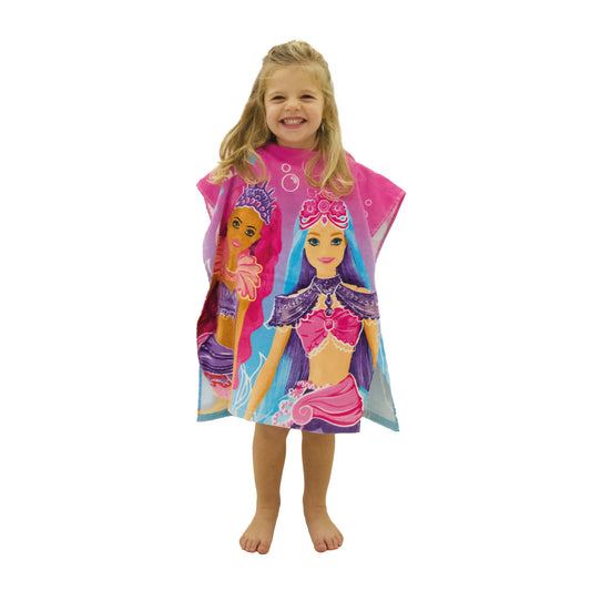 Barbie Mermazing Kids Cotton Towel Poncho