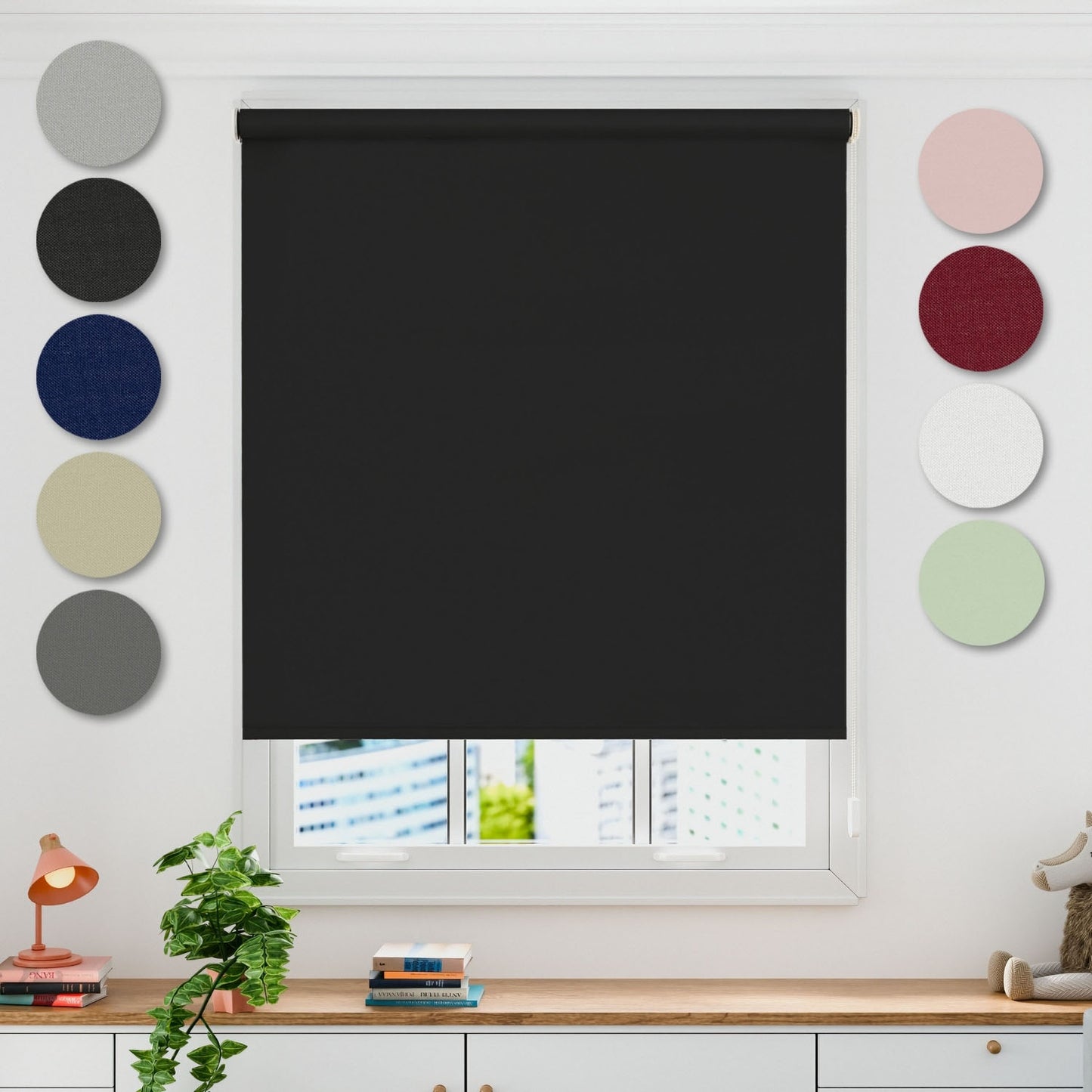 Black Blackout Roller Blind