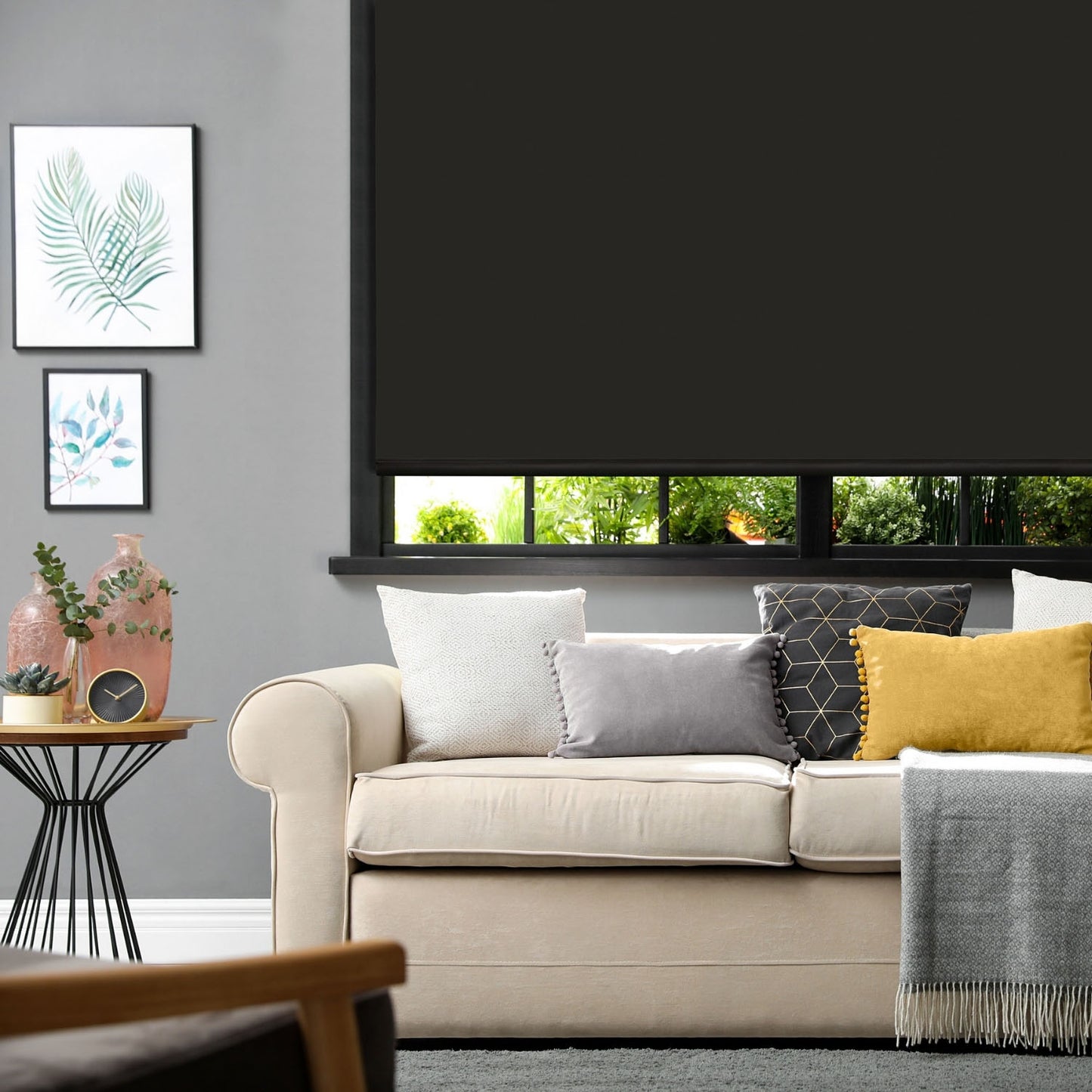 Black Blackout Roller Blind