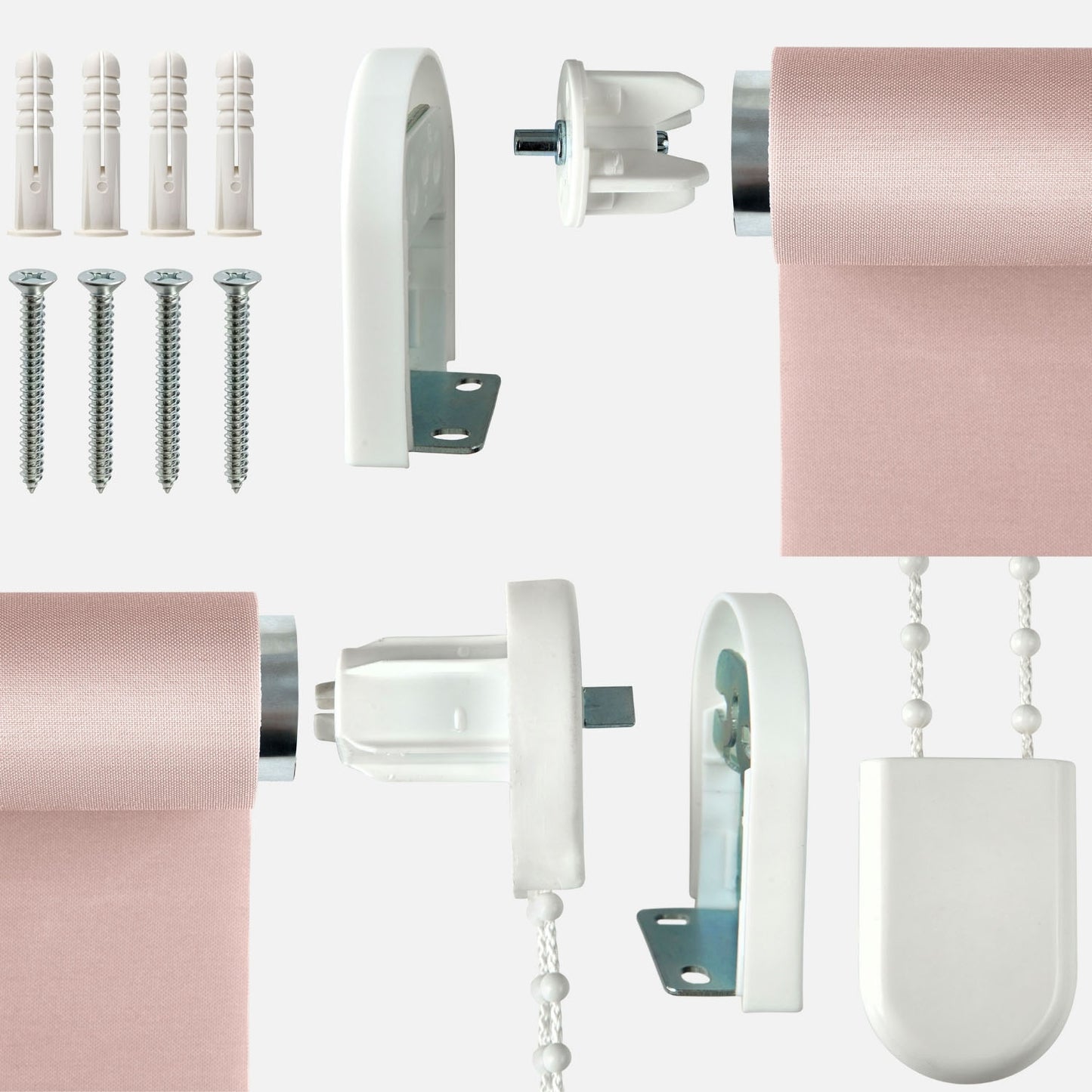 Blush Pink Blackout Roller Blind