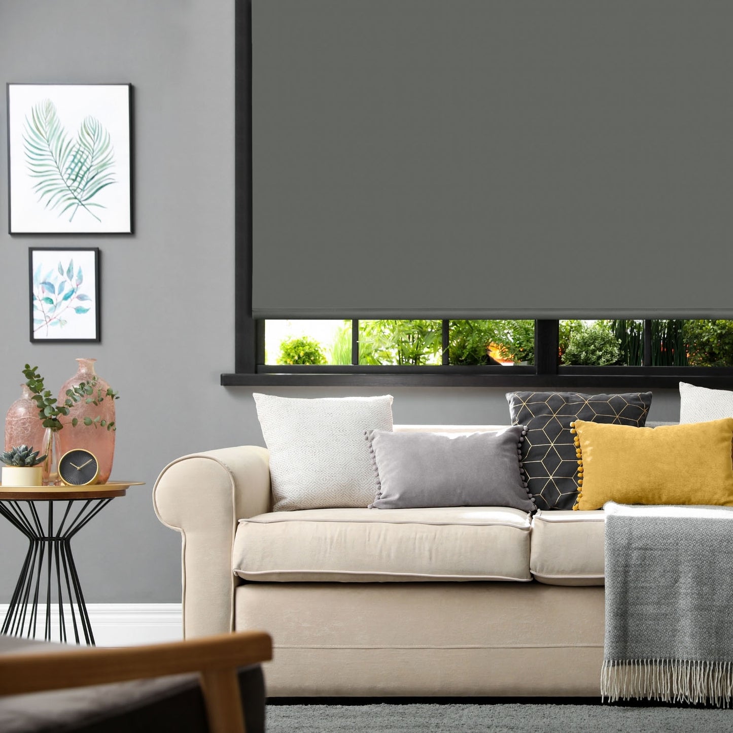 Charcoal Grey Blackout Roller Blind