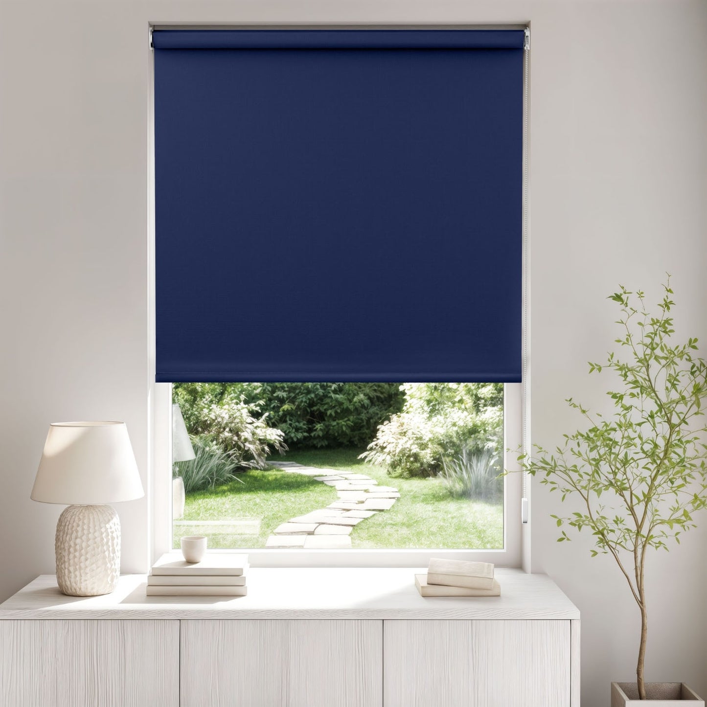 Navy Blue Blackout Roller Blind