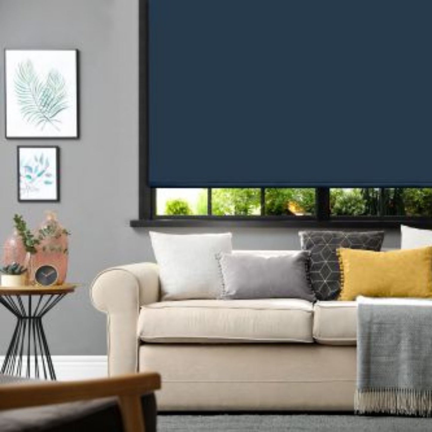 Navy Blue Blackout Roller Blind