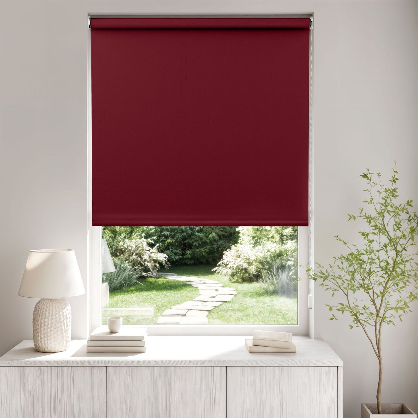 Red Blackout Roller Blind