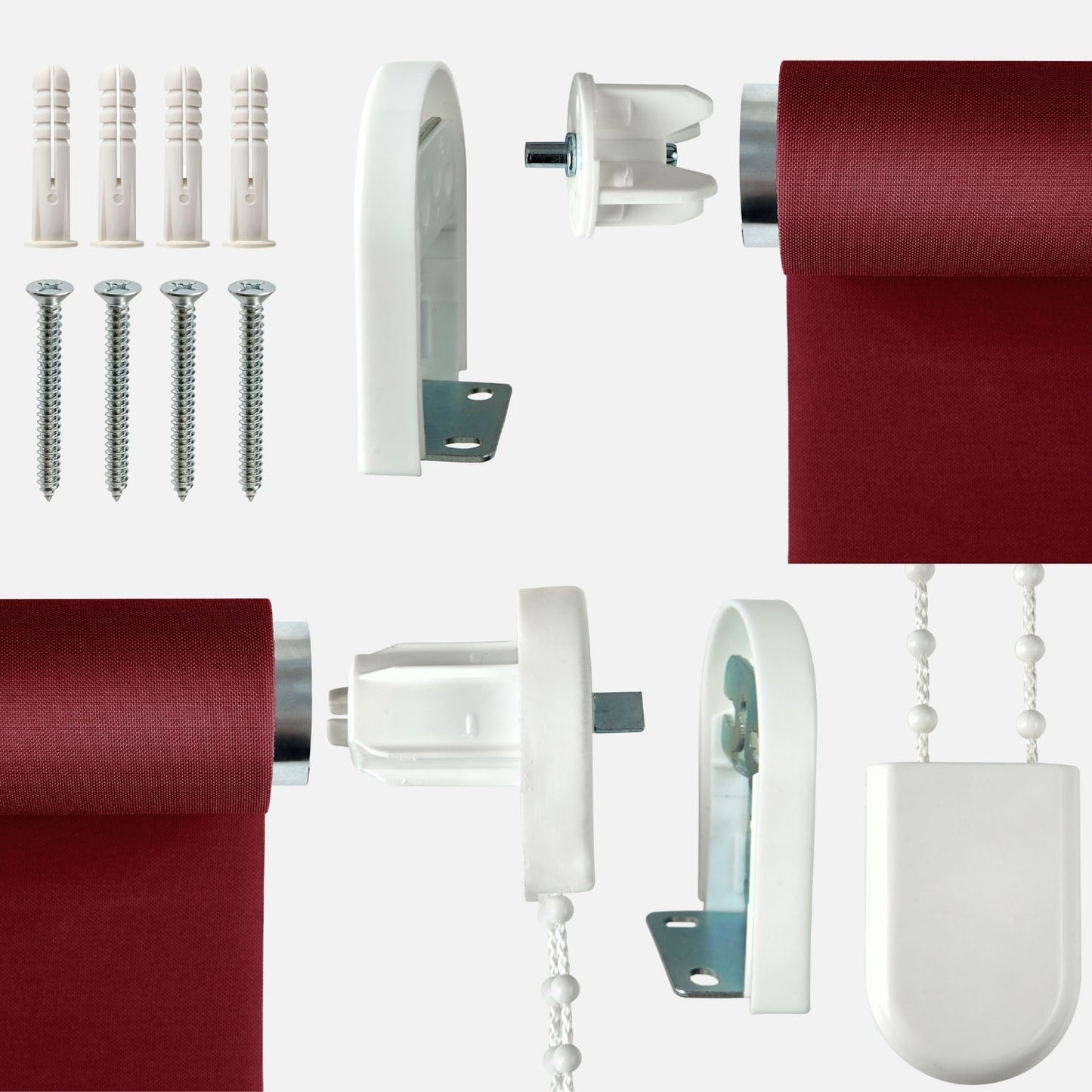 Red Blackout Roller Blind