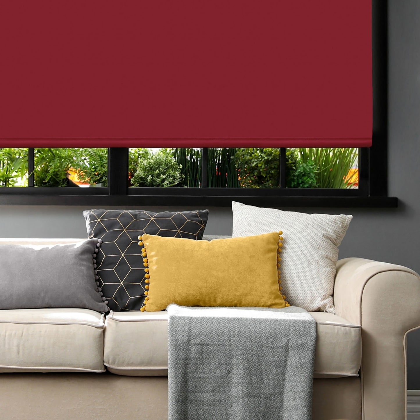 Red Blackout Roller Blind