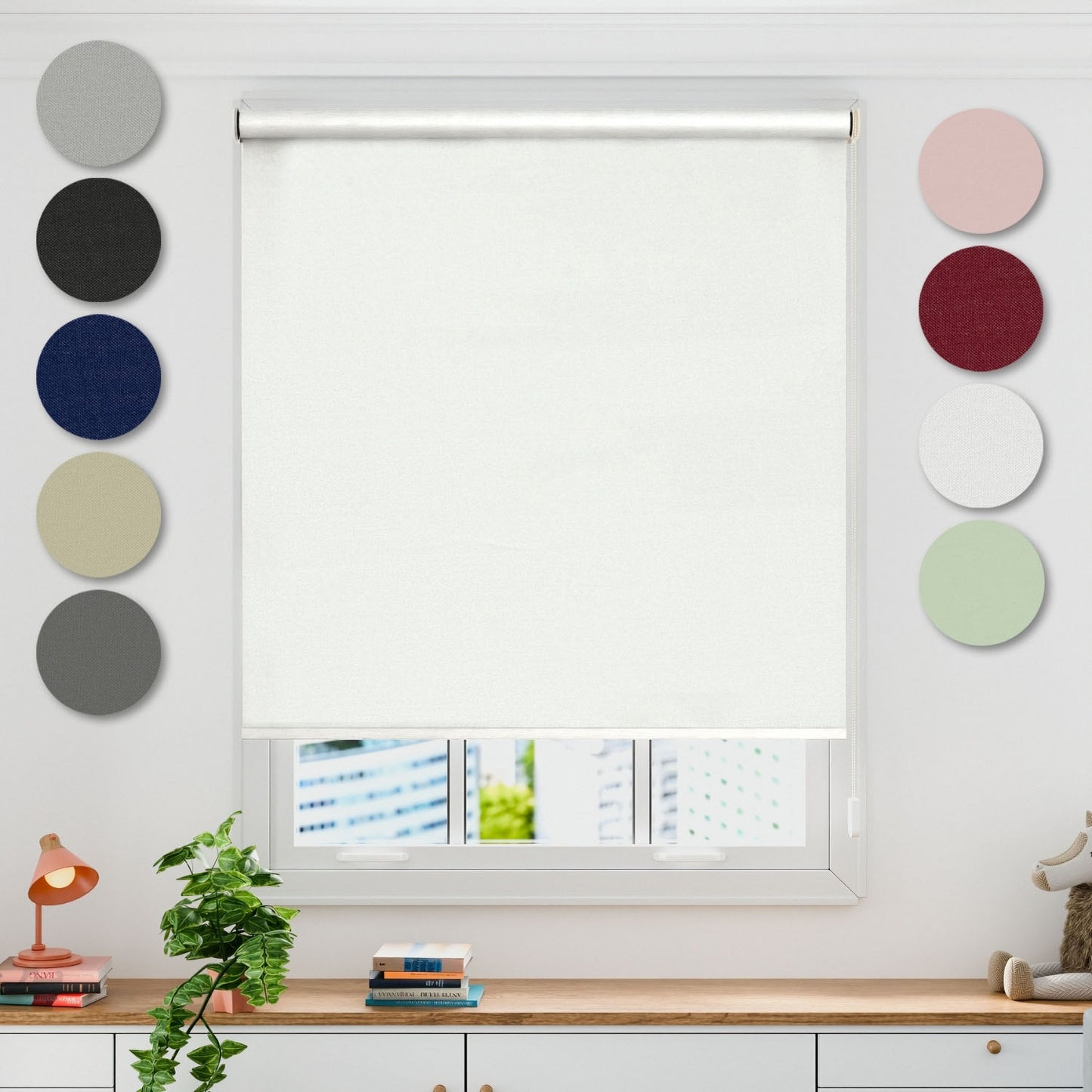 White Blackout Roller Blind