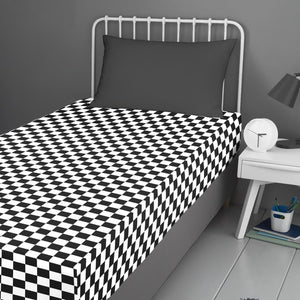 Beckett Monochrome Stripe 25cm Fitted Bed Sheet
