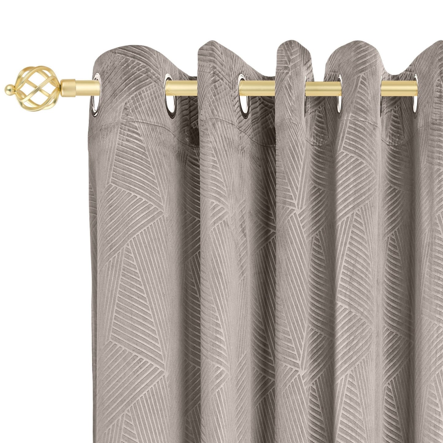 Bird Cage Matt Gold Extendable Curtain Pole