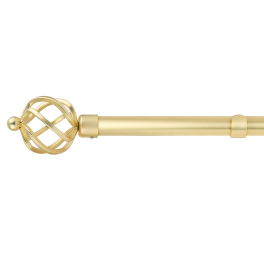 Bird Cage Matt Gold Extendable Curtain Pole