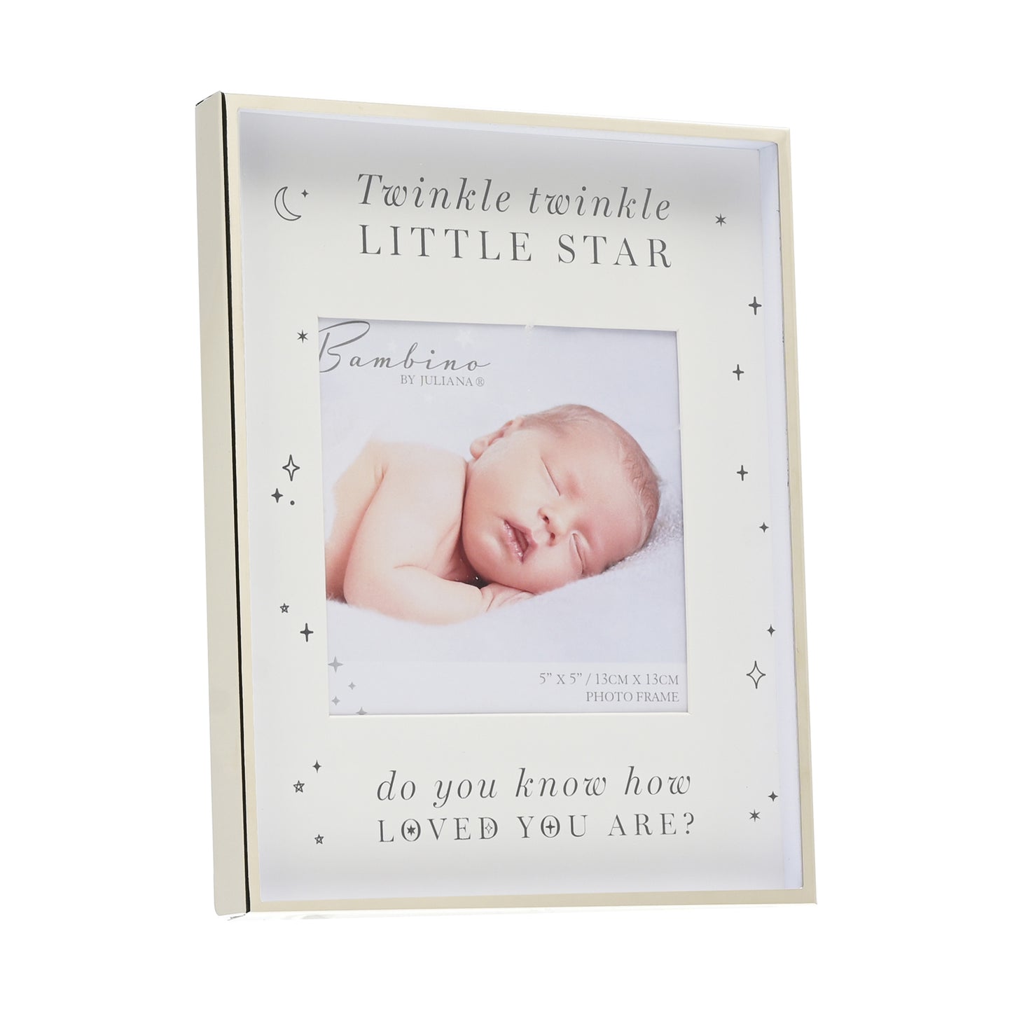 Bambino Pink Twinkle Twinkle Metal Plated Photo Frame (5"x5")