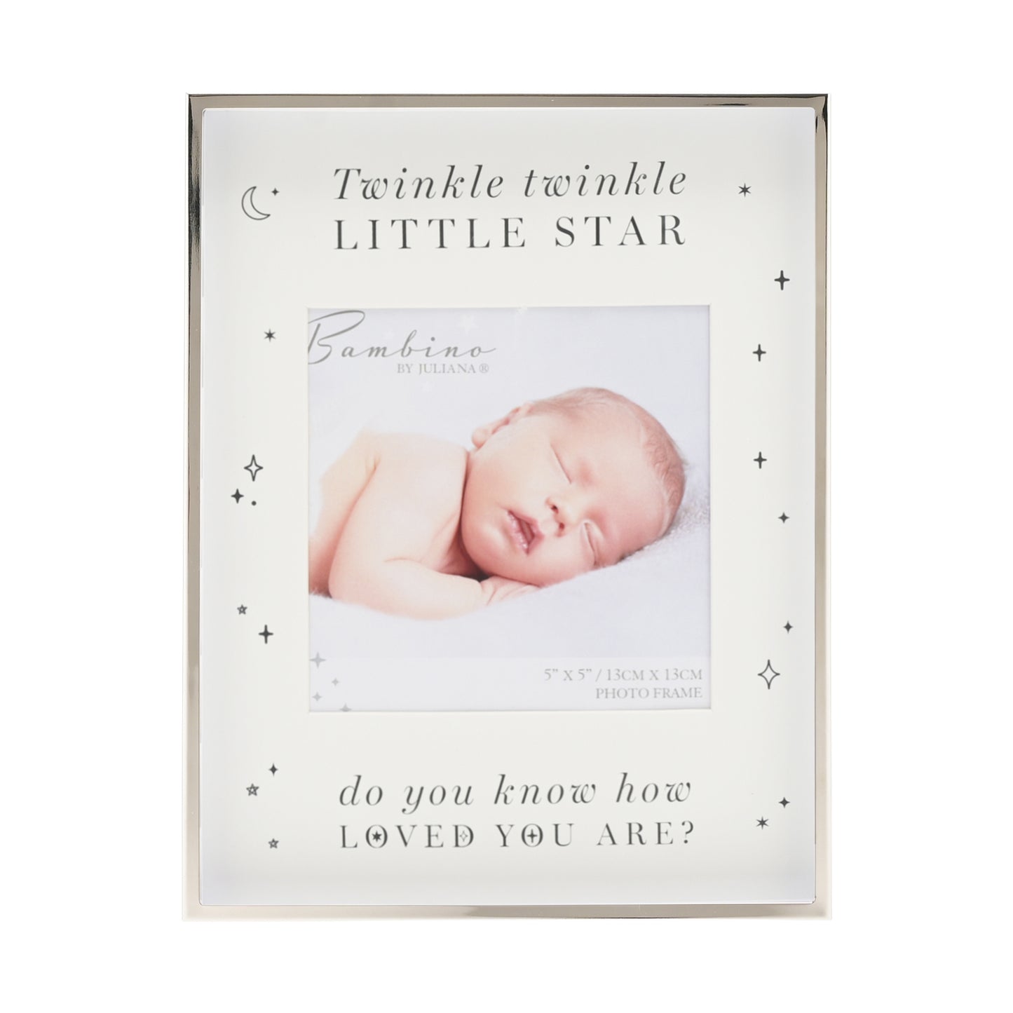 Bambino Pink Twinkle Twinkle Metal Plated Photo Frame (5"x5")