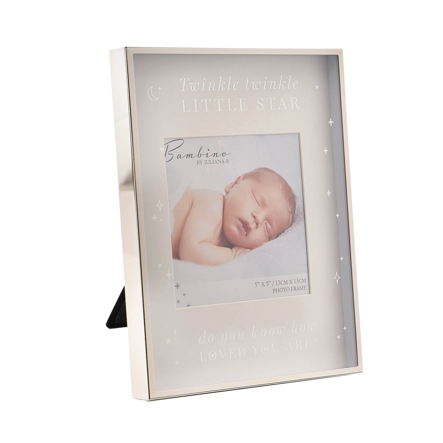 Bambino Pink Twinkle Twinkle Metal Plated Photo Frame (5"x5")