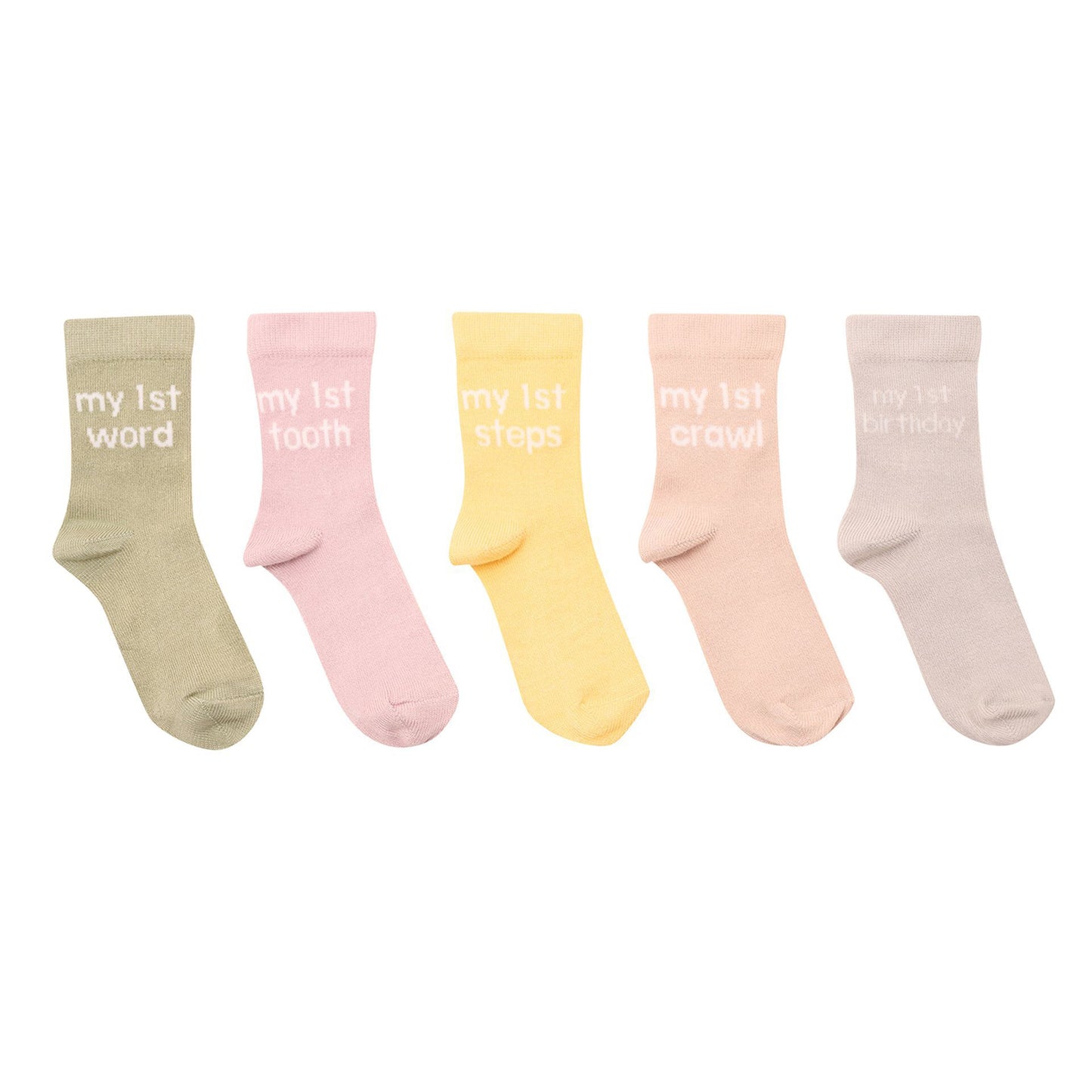 Bambino My First Milestones Socks 6-12 Months (Pack of 5)