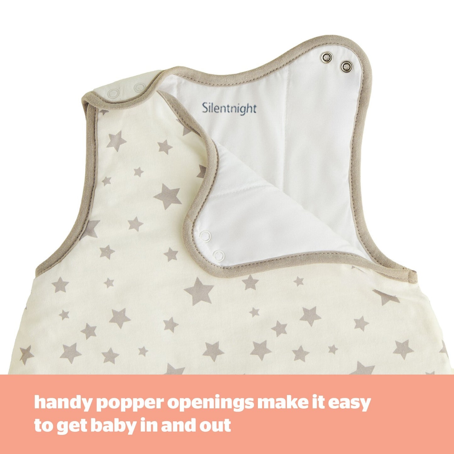 Silentnight Safe Nights Grey Baby 2.5 Tog Sleeping Bag