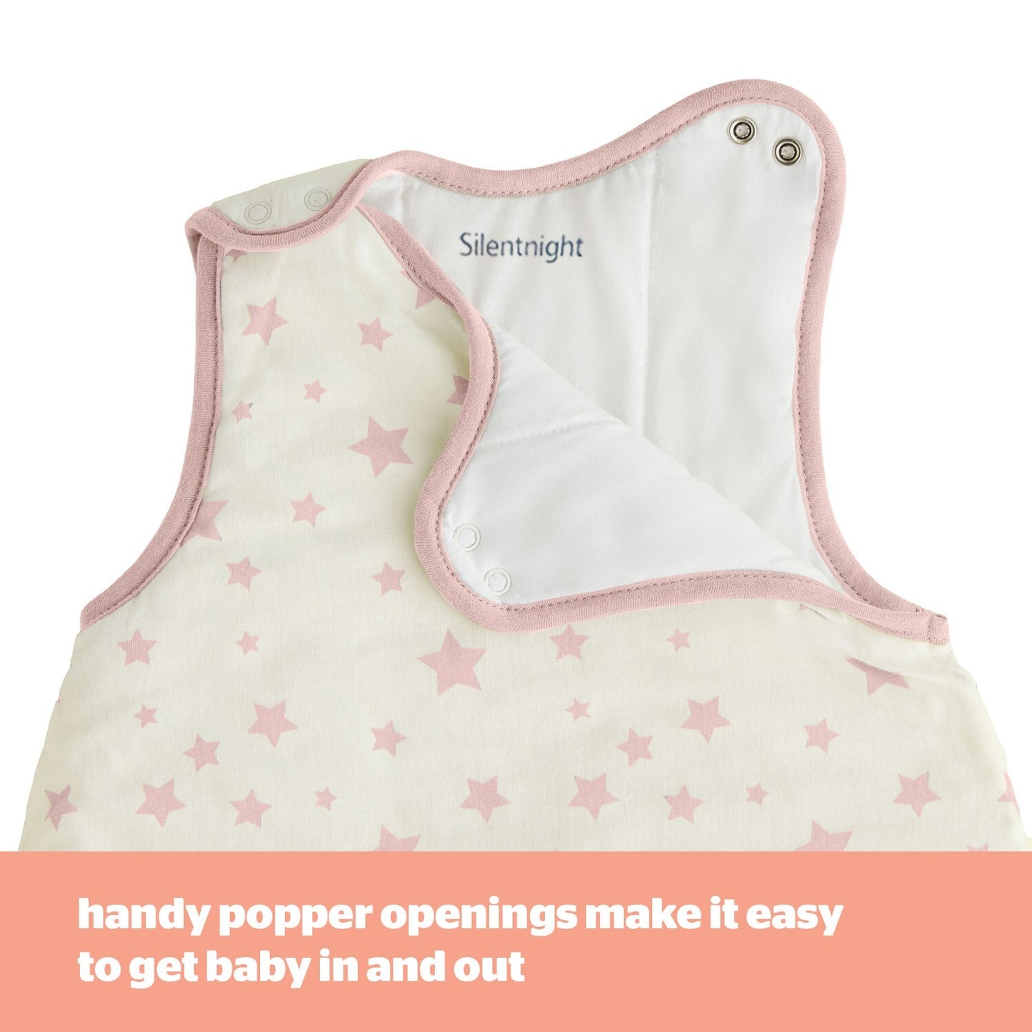 Silentnight Safe Nights Pink Baby 2.5 Tog Sleeping Bag