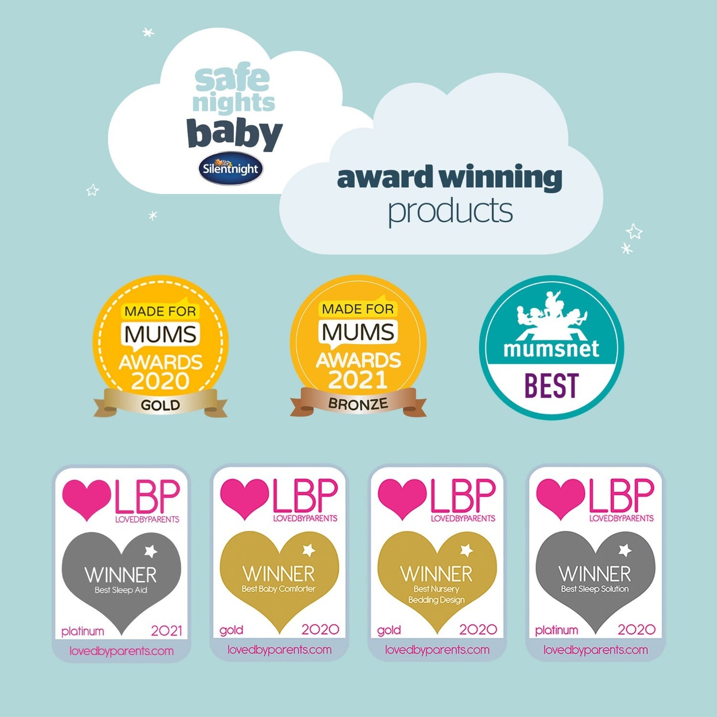 Silentnight Safe Nights Pink Baby 2.5 Tog Sleeping Bag