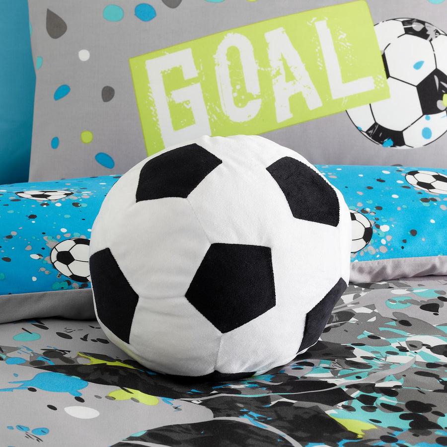 Black White Football Cushion