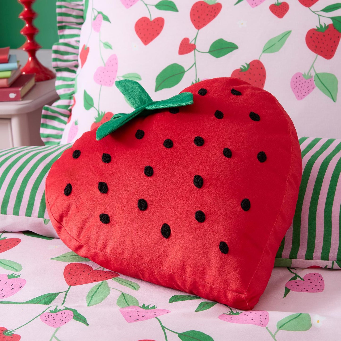Strawberry Shaped Red Cushion