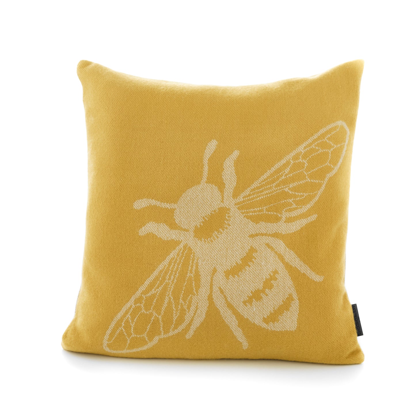 The Lyndon Company Bee Ochre Soft Knitted Cushion (45cm x 45cm)