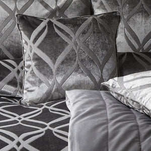 Belfort Slate Velvet Cushion (43cm x 43cm)