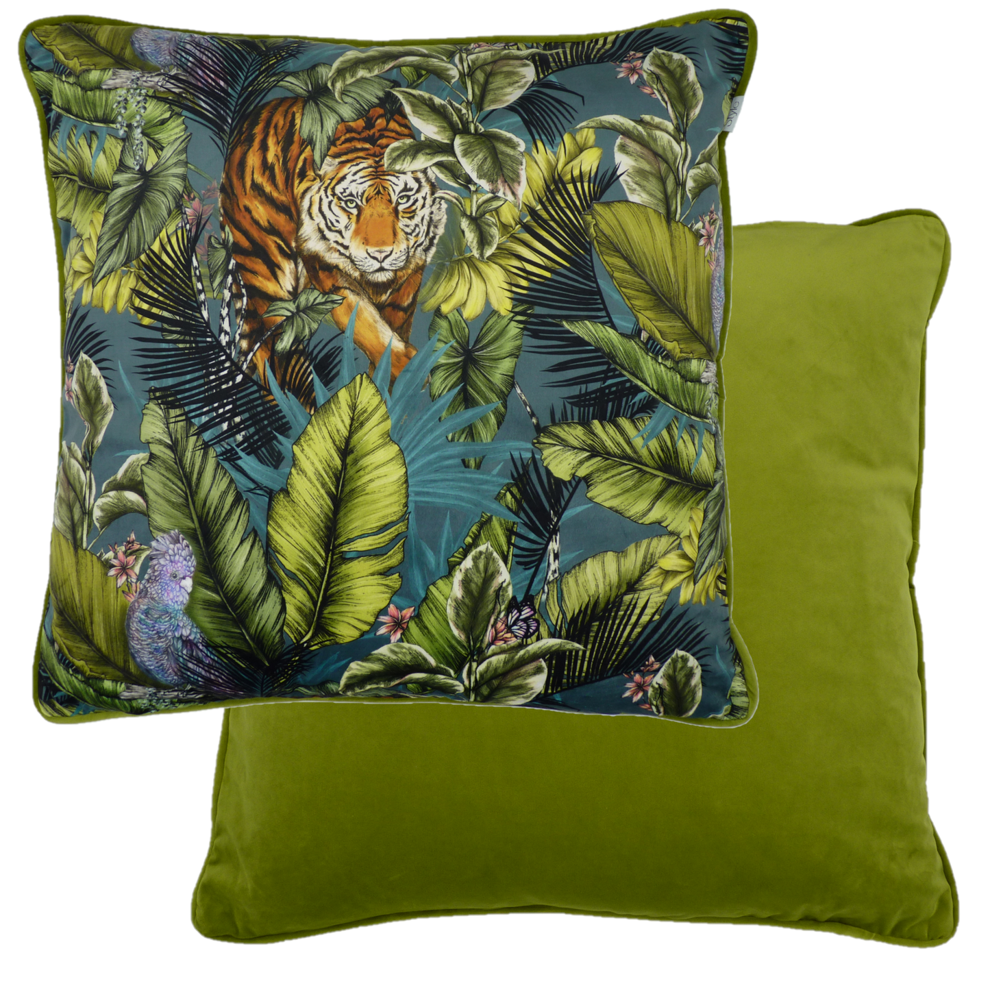 Bengal Tiger Green Twilight Cushion (60cm x 60cm)