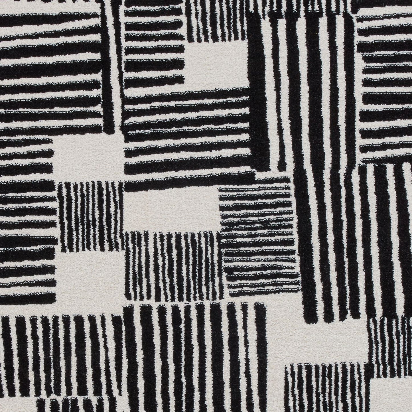 Catherine Lansfield Blocks Black and White Rug