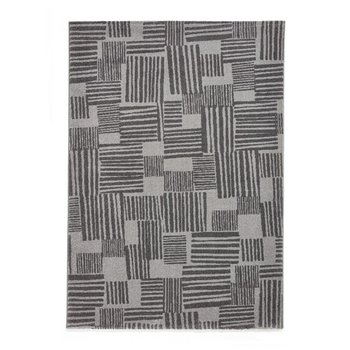 Catherine Lansfield Blocks Dark Grey and Grey Rug